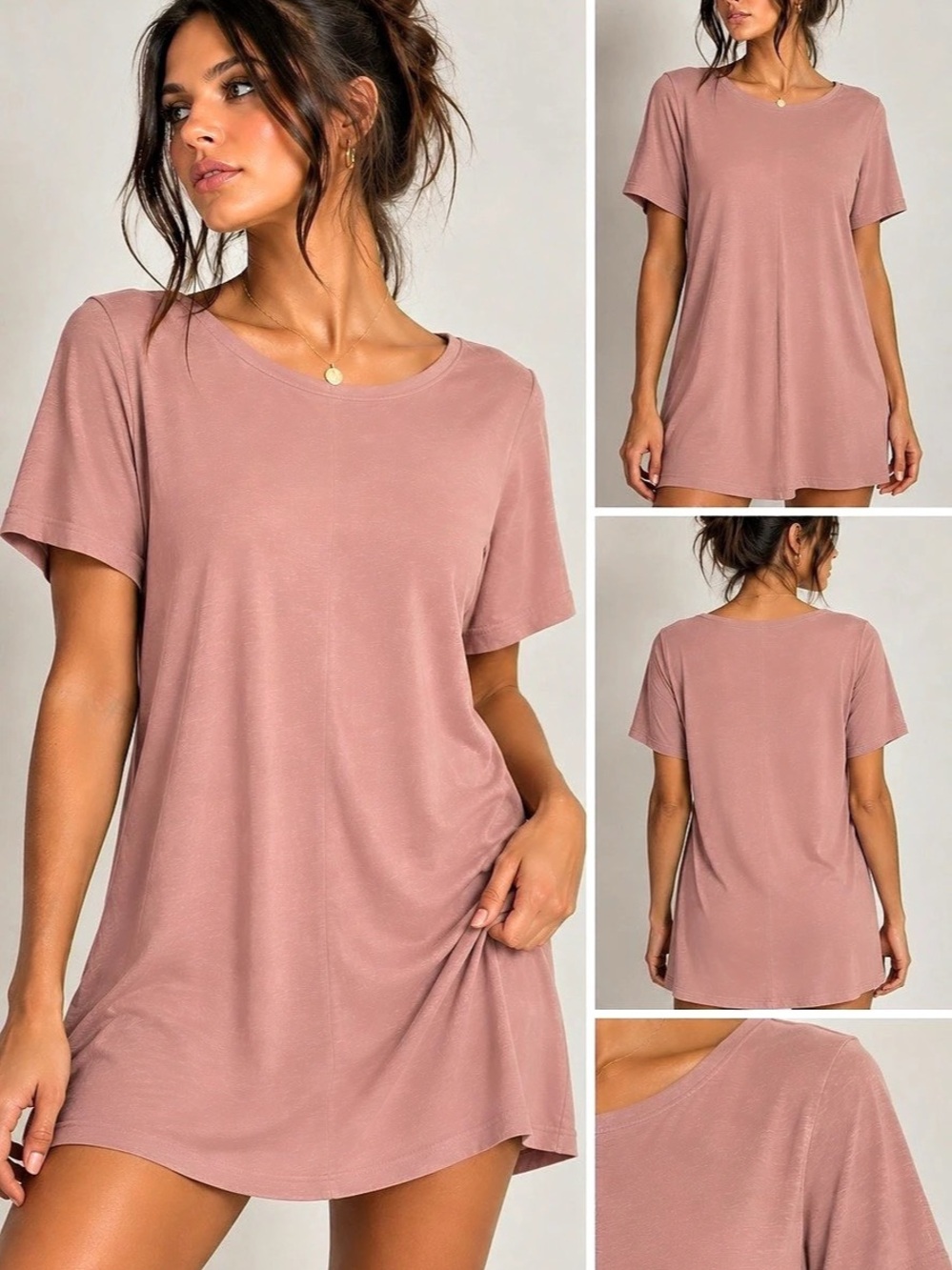 Alya Mini T-Shirt Dress in Pink Size Small Like New